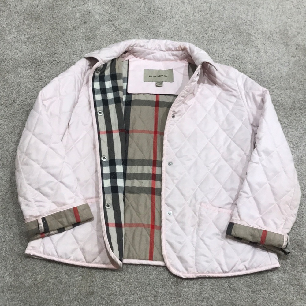 Burberry quilted ice pink girls coat- 10 yrs